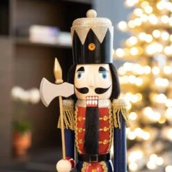 24 In. H Wooden Christmas Soldier Nutcracker -Northlight Shop glitzhome christmas yard decorations 2036700002 1f 1000
