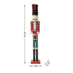 42 In. H Wooden Christmas Soldier Nutcracker 12 42 In. H Wooden Christmas Soldier Nutcracker -Northlight Shop glitzhome christmas yard decorations 2036700004 c3 1000