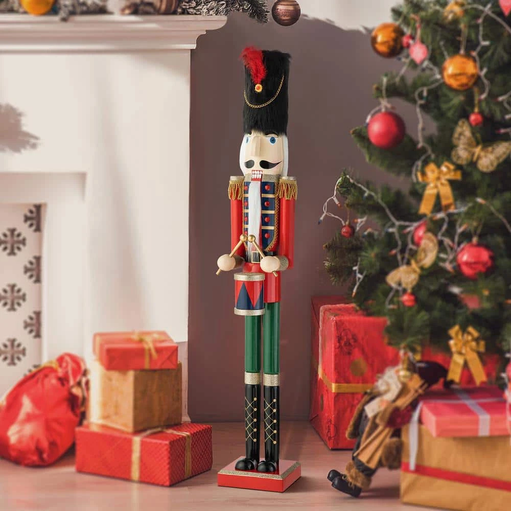 42 In. H Wooden Christmas Soldier Nutcracker 2 42 In. H Wooden Christmas Soldier Nutcracker - Image 2