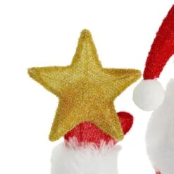 42 In. H Lighted Christmas 3D Fabric Yeti Outdoor Decor With 130 Warm White LED Lights -Northlight Shop glitzhome christmas yard decorations 2039800017 fa 1000