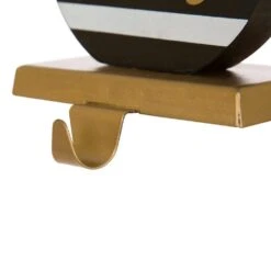 6.89 In. H Wooden/Metal Striped Ornament Stocking Holder 8 6.89 In. H Wooden/Metal Striped Ornament Stocking Holder -Northlight Shop glitzhome stocking holders 1124004097 1f 1000