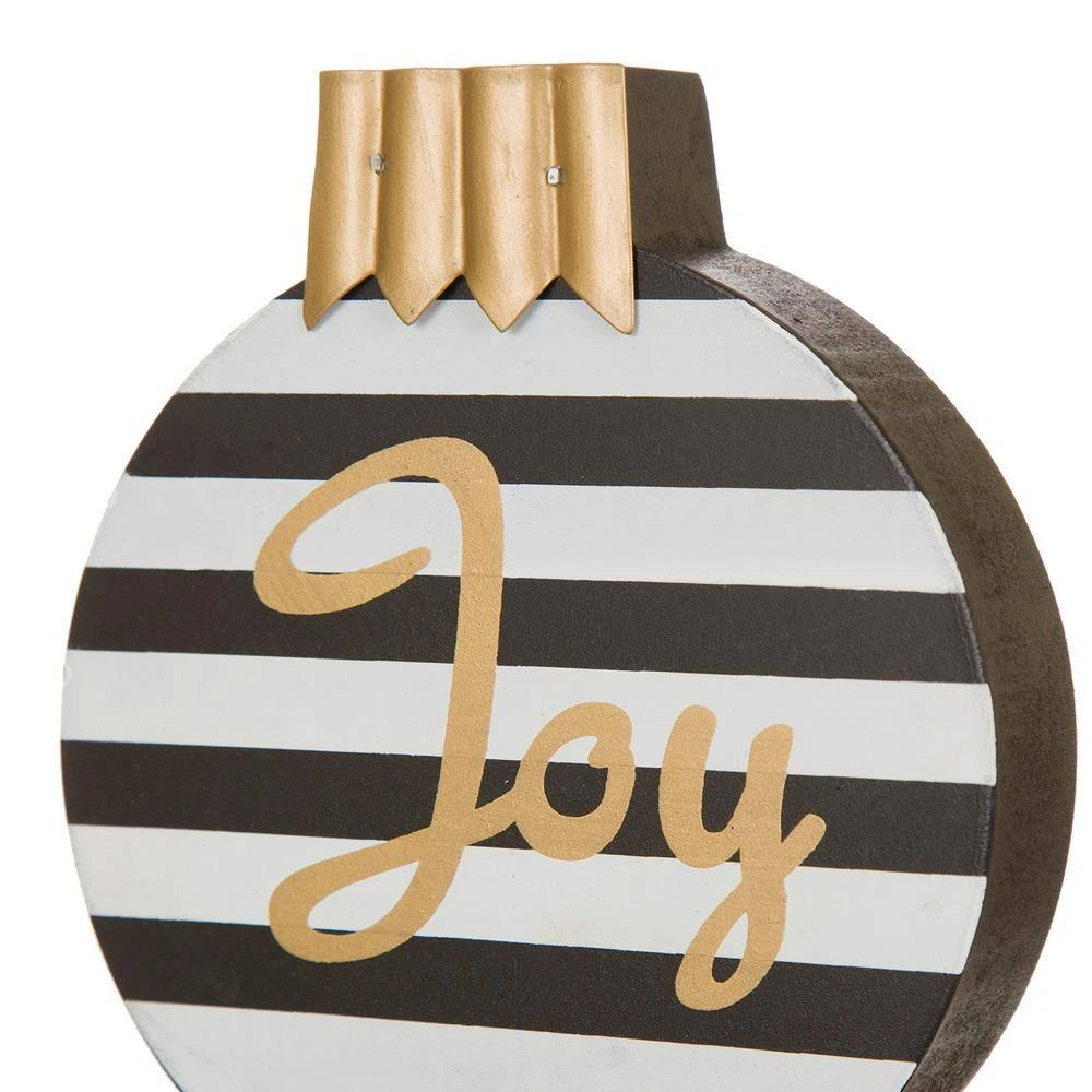 6.89 In. H Wooden/Metal Striped Ornament Stocking Holder 3 6.89 In. H Wooden/Metal Striped Ornament Stocking Holder - Image 3
