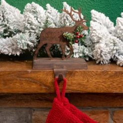 6.50 In. H Wooden/Metal Reindeer Stocking Holder -Northlight Shop glitzhome stocking holders 1124203411 31 1000