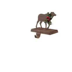 Wooden/Metal Reindeer Stocking Holder (2-Pack) -Northlight Shop glitzhome stocking holders 2005000002 1f 1000