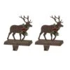 Wooden/Metal Reindeer Stocking Holder (2-Pack) -Northlight Shop glitzhome stocking holders 2005000002 64 1000