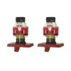 Wooden/Metal Nutcracker Stocking Holder (Set Of 2) -Northlight Shop glitzhome stocking holders 2005000005 64 1000