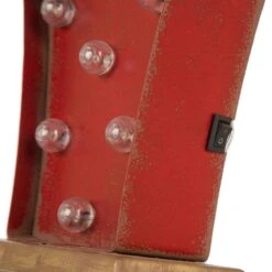 4.92 In. L X 3.54 In. W X 7.48 In. H Marquee LED Tree And Gift Box Stocking Holder Set Of 2 -Northlight Shop glitzhome stocking holders 2005000010 1f 1000