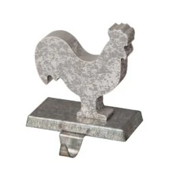 6.1 In. L Galvanized Metal Cock Stocking Holder 7 6.1 In. L Galvanized Metal Cock Stocking Holder -Northlight Shop glitzhome stocking holders 2005000019 4f 1000