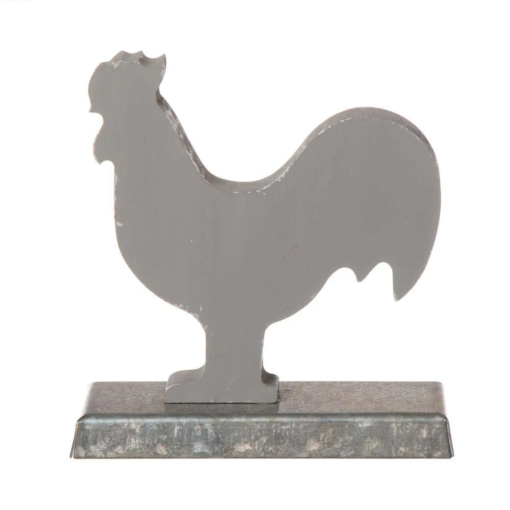 6.1 In. L Galvanized Metal Cock Stocking Holder 2 6.1 In. L Galvanized Metal Cock Stocking Holder - Image 2