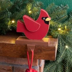 Wooden/Metal Cardinal Stocking Holder (2-Pack) -Northlight Shop glitzhome stocking holders 2005000020 31 1000