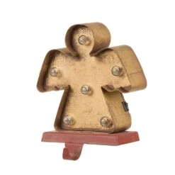 Marquee LED Angel & Tree Stocking Holder(Set Of 2) -Northlight Shop glitzhome stocking holders 2005000031 1f 1000