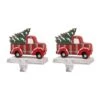 6.12 In. H Wooden/Metal Red Truck Stocking Holder (2-Pack) 8 6.12 In. H Wooden/Metal Red Truck Stocking Holder (2-Pack) -Northlight Shop glitzhome stocking holders 2005000054 64 1000