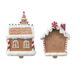 Resin Gingerbread House Stocking Holders (Set Of 2) -Northlight Shop glitzhome stocking holders 2005000073 4f 1000