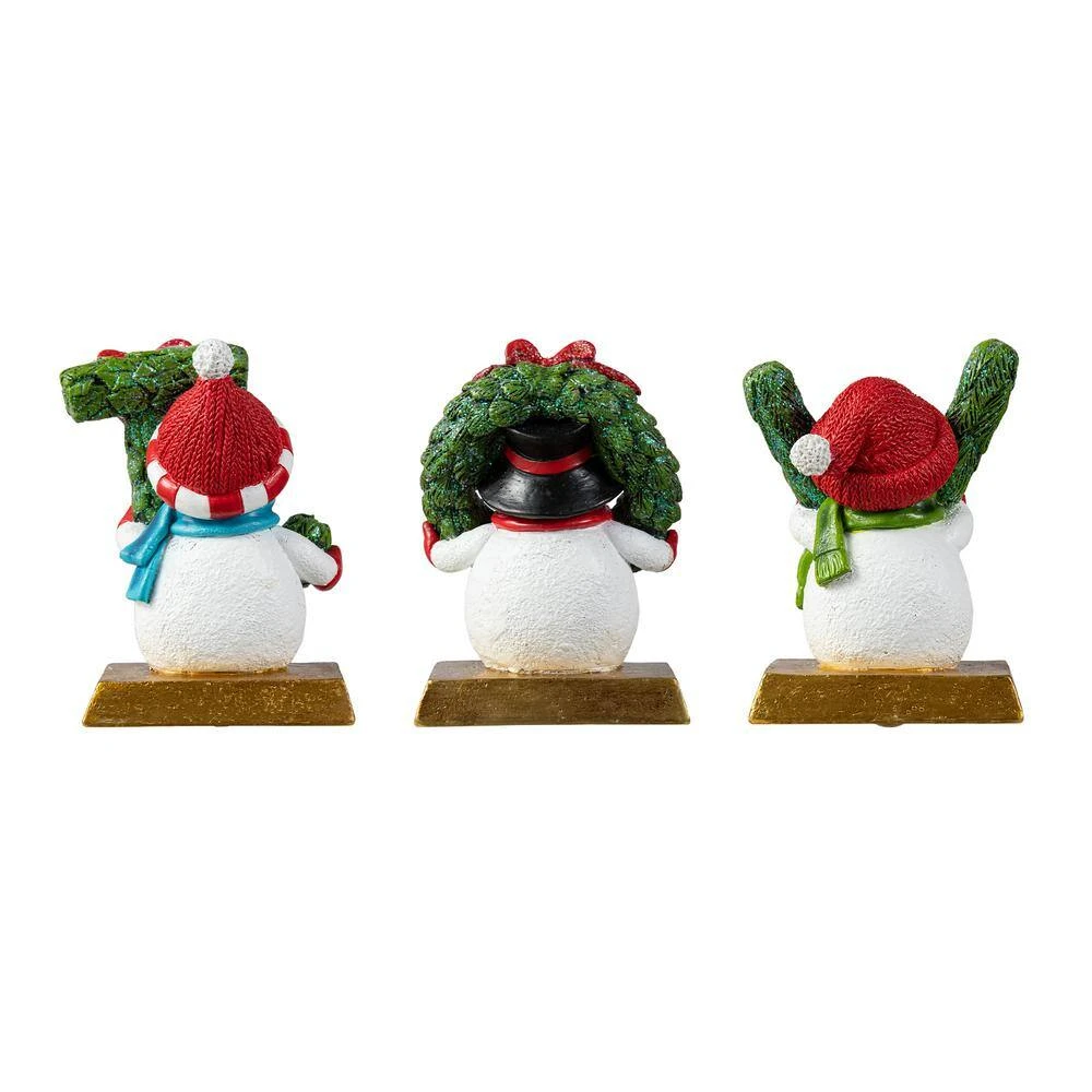 Resin Joy Stocking Holders (Set Of 3) 4 Resin Joy Stocking Holders (Set Of 3) - Image 4