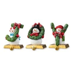 Resin Joy Stocking Holders (Set Of 3)