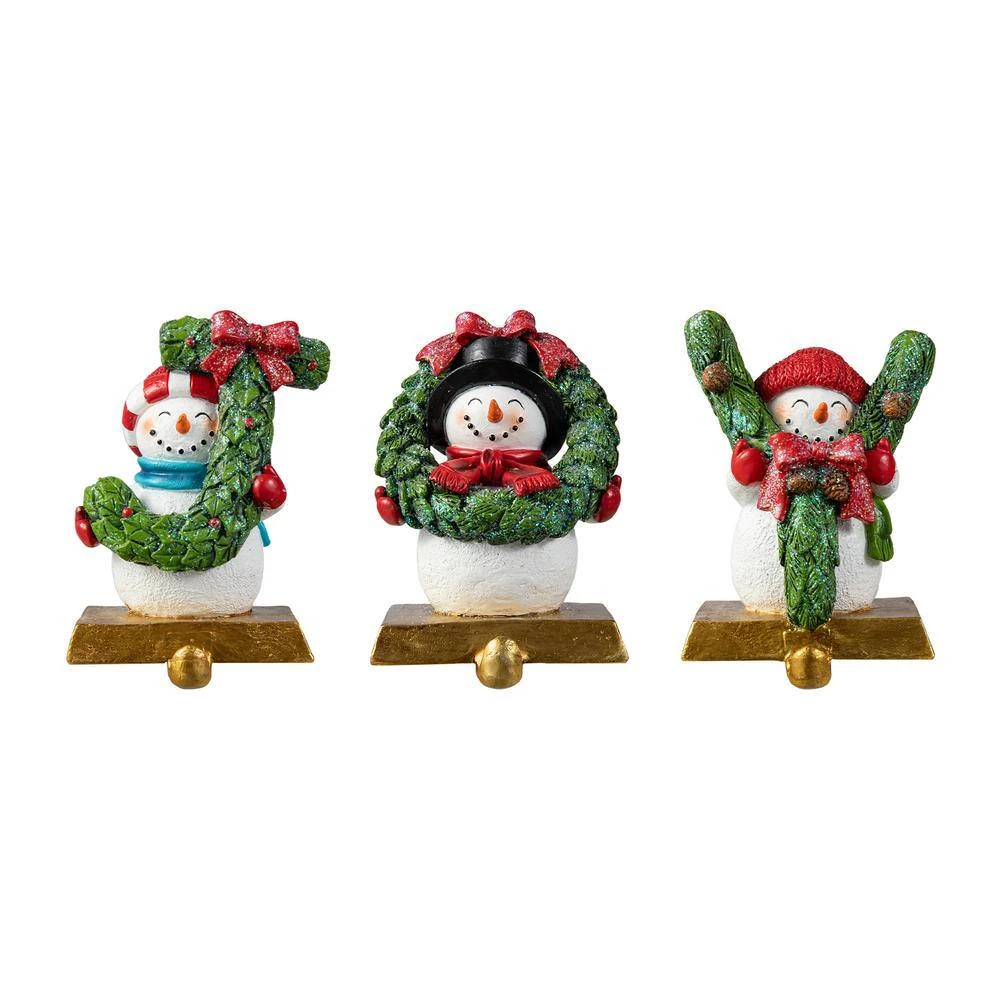 Resin Joy Stocking Holders (Set Of 3) 3 Resin Joy Stocking Holders (Set Of 3) - Image 3