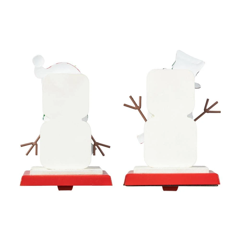 Christmas Snowman Stocking Holders (Set Of 2) 4 Christmas Snowman Stocking Holders (Set Of 2) - Image 4