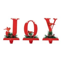 Christmas Metal JOY Stocking Holders (Set Of 3) -Northlight Shop glitzhome stocking holders 2005000078 c3 1000