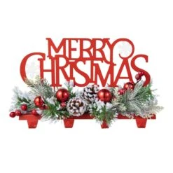 14.5 In. L Christmas Metal MERRY Christmas Stocking Holder 7 14.5 In. L Christmas Metal MERRY Christmas Stocking Holder -Northlight Shop glitzhome stocking holders 2005000079 c3 1000