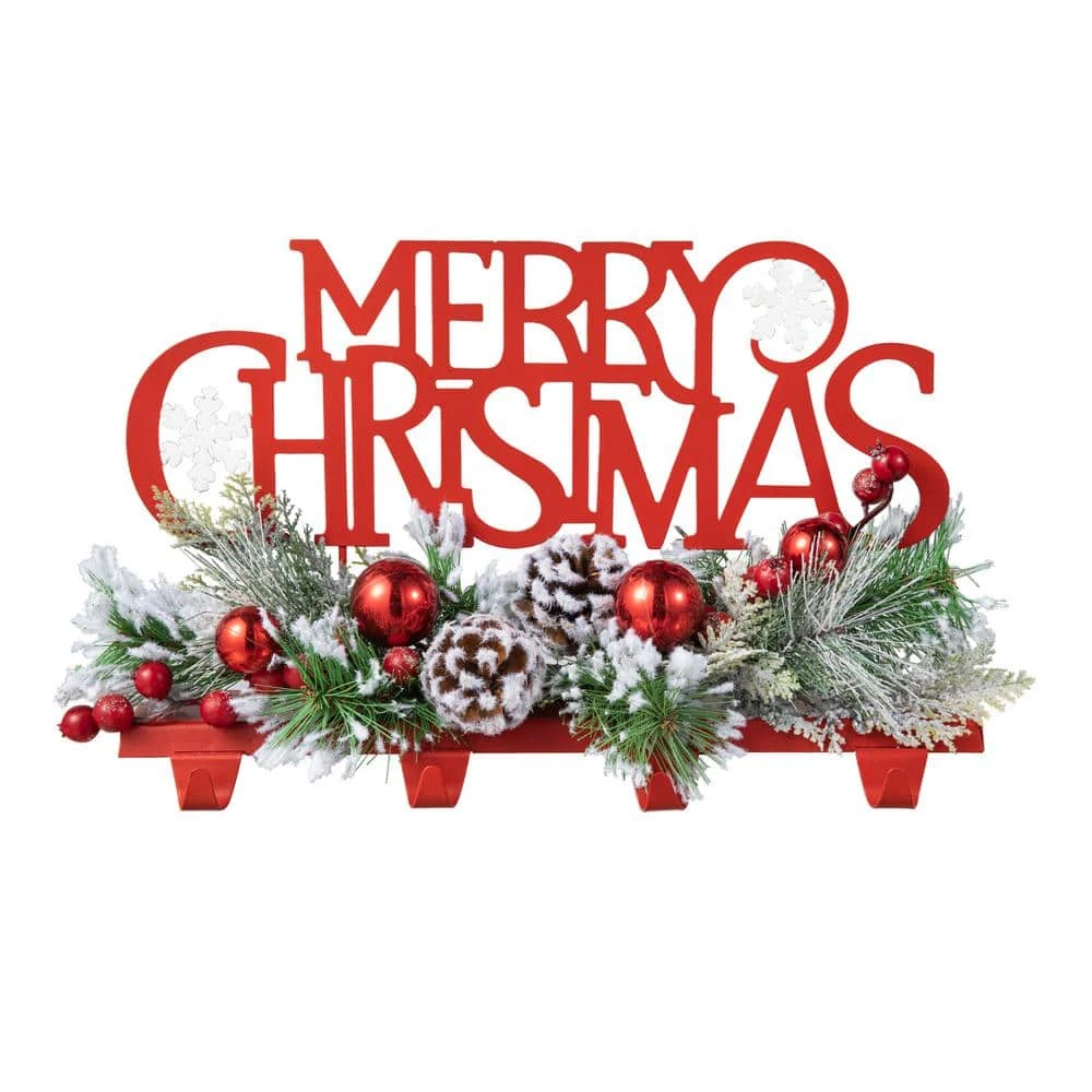 14.5 In. L Christmas Metal MERRY Christmas Stocking Holder 3 14.5 In. L Christmas Metal MERRY Christmas Stocking Holder - Image 3