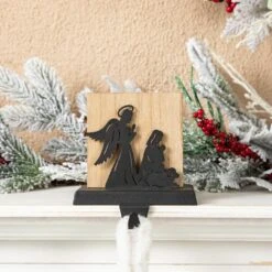Christmas Metal Nativity Scene Stocking Holder (Set Of 3) -Northlight Shop glitzhome stocking holders 2005000080 fa 1000