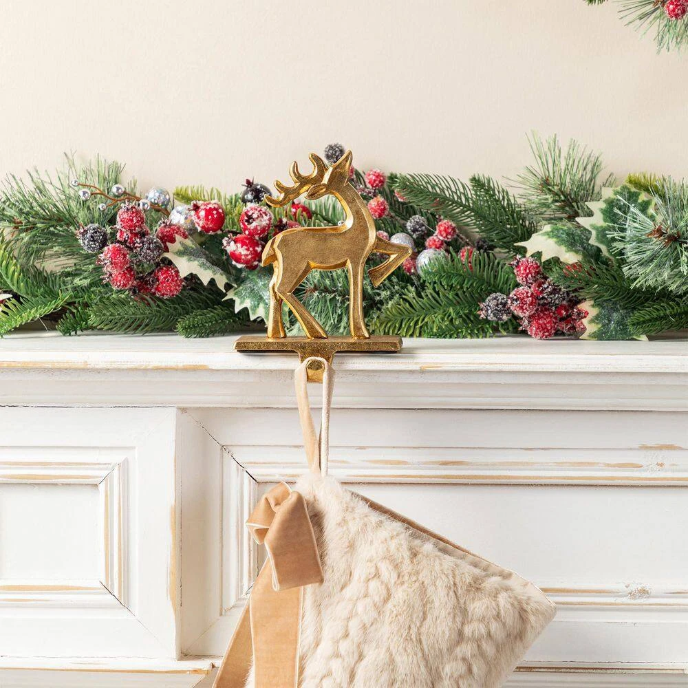 Christmas Resin Tree And Reindeer Stocking Holder (Set Of 3) 7 Christmas Resin Tree And Reindeer Stocking Holder (Set Of 3) - Image 7