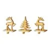 Christmas Resin Tree And Reindeer Stocking Holder (Set Of 3) -Northlight Shop glitzhome stocking holders 2005000083 64 1000