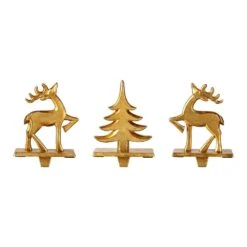 Christmas Resin Tree And Reindeer Stocking Holder (Set Of 3) 9 Christmas Resin Tree And Reindeer Stocking Holder (Set Of 3) -Northlight Shop glitzhome stocking holders 2005000083 66 1000