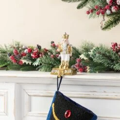 Christmas Resin Nutcracker Stocking Holder (Set Of 2) -Northlight Shop glitzhome stocking holders 2005000084 31 1000