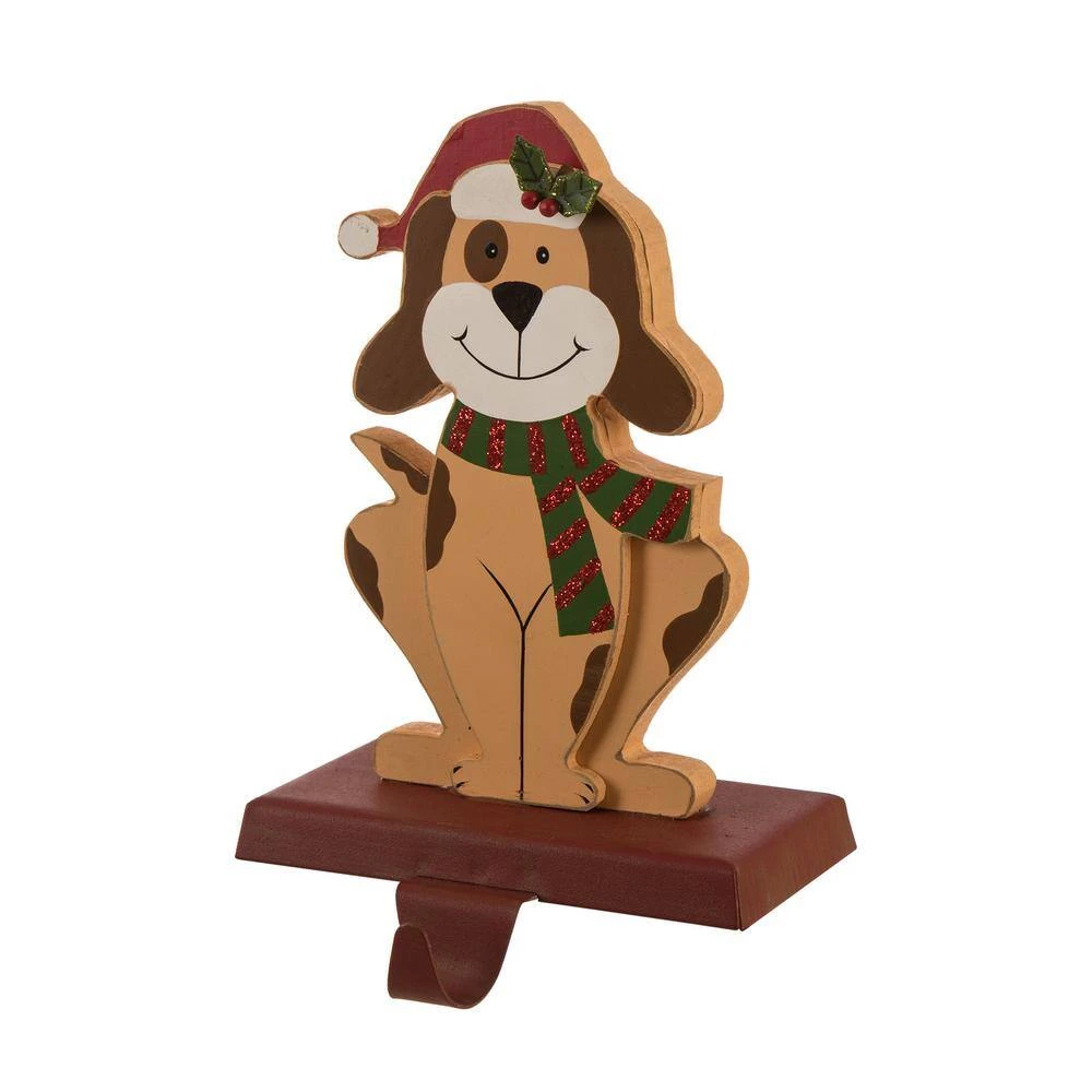 7.76 In, H Wooden/Metal Dog Stocking Holder 3 7.76 In, H Wooden/Metal Dog Stocking Holder - Image 3
