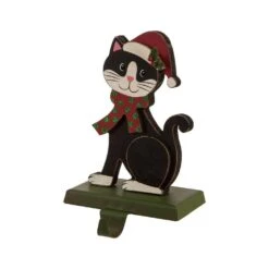 7.76 In. H Wooden/Metal Cat Stocking Holder -Northlight Shop glitzhome stocking holders gh1124202627 4f 1000