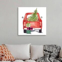 30 In. X 30 In. Christmas Cars III By Jennifer Paxton Parker Canvas Wall Art -Northlight Shop greatbigcanvas christmas wall decorations 2560958 24 30x30 31 1000