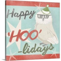 24 In. X 24 In. Retro Christmas III By June Erica Vess Canvas Wall Art