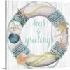 30 In. X 30 In. Seas And Greetings Collection A By Grace Popp Canvas Wall Art -Northlight Shop greatbigcanvas christmas wall decorations 2610295 24 30x30 64 1000