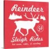 30 In. X 30 In. Reindeer Rides I By Emma Scarvey Canvas Wall Art -Northlight Shop greatbigcanvas christmas wall decorations 2627691 24 30x30 64 1000