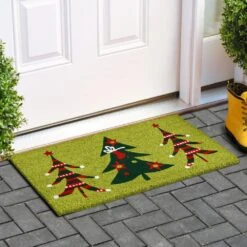 Christmas Trio 17 In. X 29 In. Coir Door Mat -Northlight Shop green calloway mills christmas doormats 120981729 31 1000