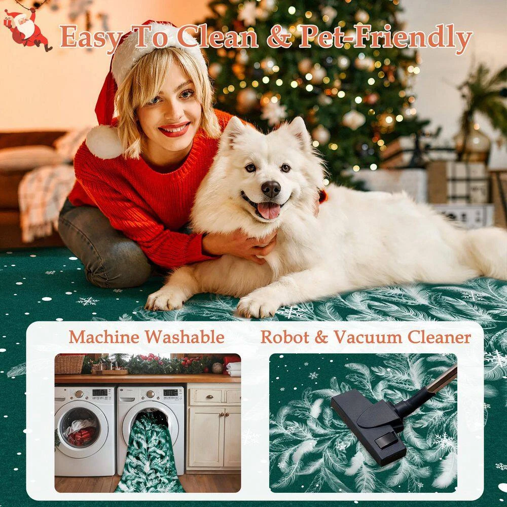 Christmas 2 Ft. X 8 Ft. Green Feather Christmas Tree Area Rug 6 Christmas 2 Ft. X 8 Ft. Green Feather Christmas Tree Area Rug - Image 6