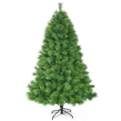 7 Ft. Metal Artificial Christmas Tree Hinged Tree With Stand 808 Branch Tips