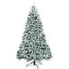 7.5 Ft. Pre-lit Snow Flocked Artificial Christmas Tree Hinged Pine Tree Holiday Decoration -Northlight Shop gymax pre lit christmas trees gym06135 64 1000
