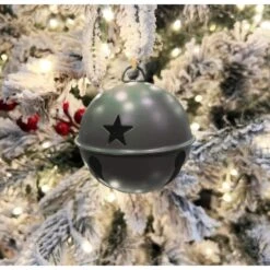 3.35 In. Green Metal Jingle Bell Christmas Ornament (6-Pack) 6 3.35 In. Green Metal Jingle Bell Christmas Ornament (6-Pack) -Northlight Shop haute decor christmas ornament sets b850601 4f 1000