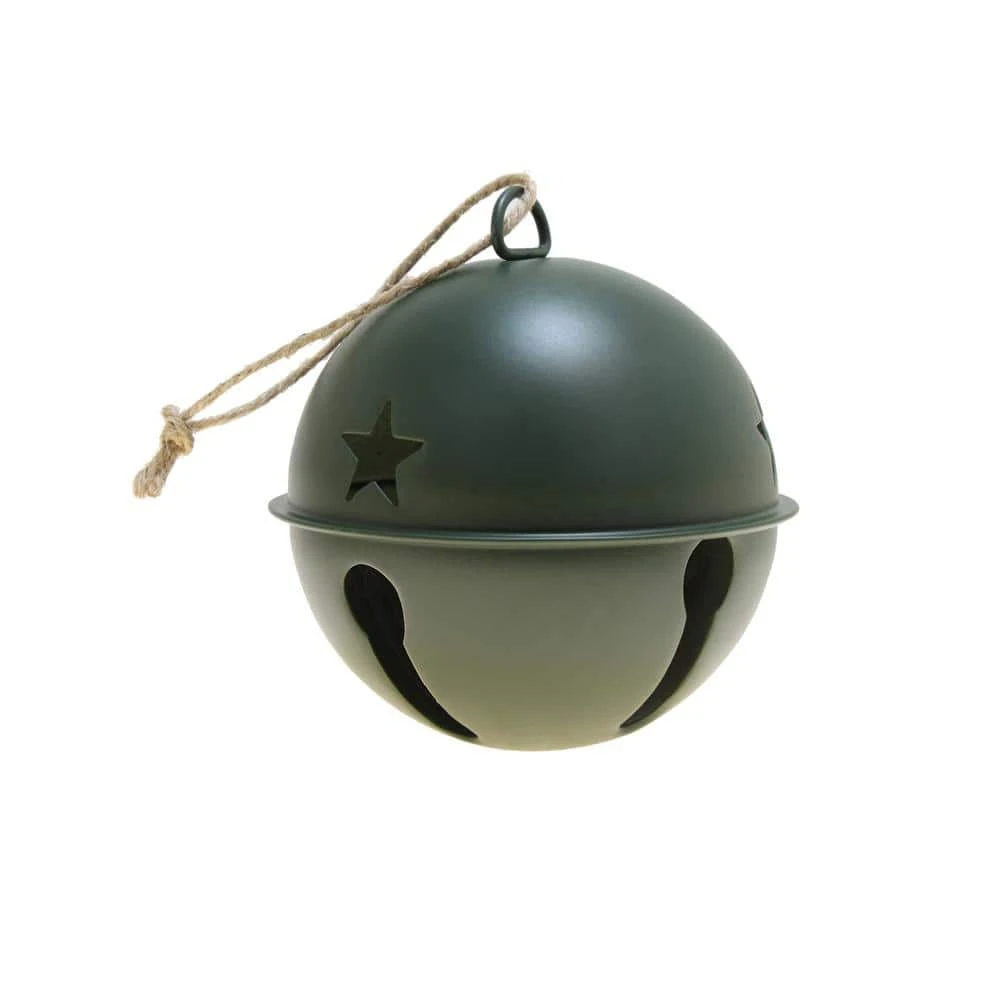 3.35 In. Green Metal Jingle Bell Christmas Ornament (6-Pack) 1 3.35 In. Green Metal Jingle Bell Christmas Ornament (6-Pack)