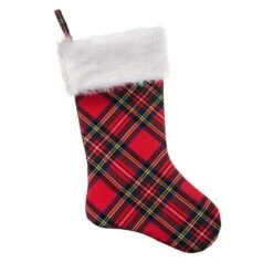 HangRight 18.7 In. Polyester Plaid Stocking