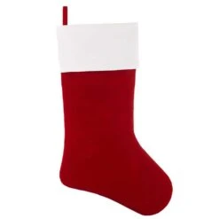 HangRight 18.7 In. Red And White Polyester Deluxe Stocking (2-Pack)