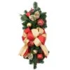 26 In. Battery Operated Pre-Lit LED Artificial Madison Staircase Swag With Red And Gold Bow 5 26 In. Battery Operated Pre-Lit LED Artificial Madison Staircase Swag With Red And Gold Bow -Northlight Shop haute decor christmas swag dcsw2601 64 1000