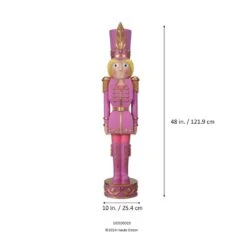 48 In. Purple And Gold Female Christmas Nutcracker -Northlight Shop haute decor christmas yard decorations dcgd0029 1f 1000