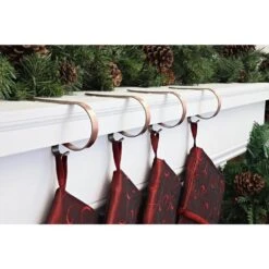 Original MantleClip Brushed Copper Stocking Holder (4-Pack) -Northlight Shop haute decor stocking holders mc0454 31 1000