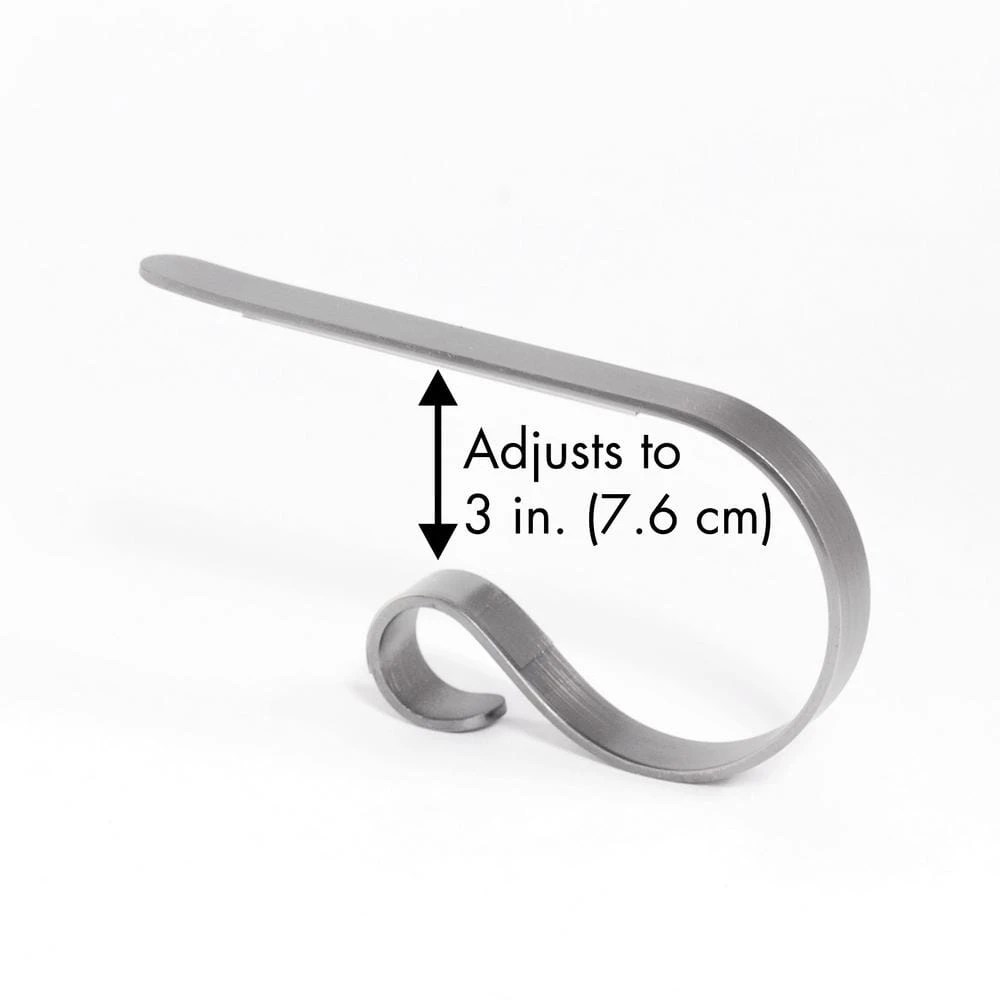 2.5 In. Textured Gold Metal Original MantleClip Stocking Holder 4-Pack 2 2.5 In. Textured Gold Metal Original MantleClip Stocking Holder 4-Pack - Image 2