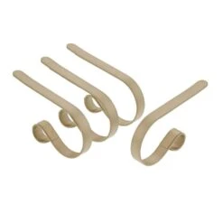 2.5 In. Champagne Metal Original MantleClip Stocking Holder 4-pack