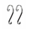 Pewter Holly Embossed Stocking Scroll Stocking Holder (2-Pack) -Northlight Shop haute decor stocking holders ss0223 64 1000