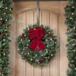 15.75 In. Brushed Nickel Metal Adjustable Wreath Hanger (2-Pack) 9 15.75 In. Brushed Nickel Metal Adjustable Wreath Hanger (2-Pack) -Northlight Shop haute decor wreath hangers awh3202 31 1000